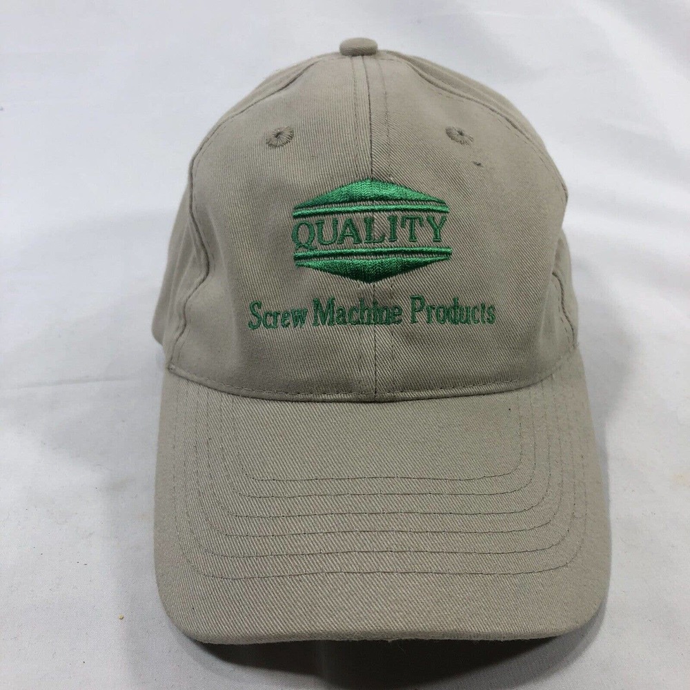 Quality Screw Machine Products Hat Cap Adjustable Ome Size Fits Most OSFM Beige
